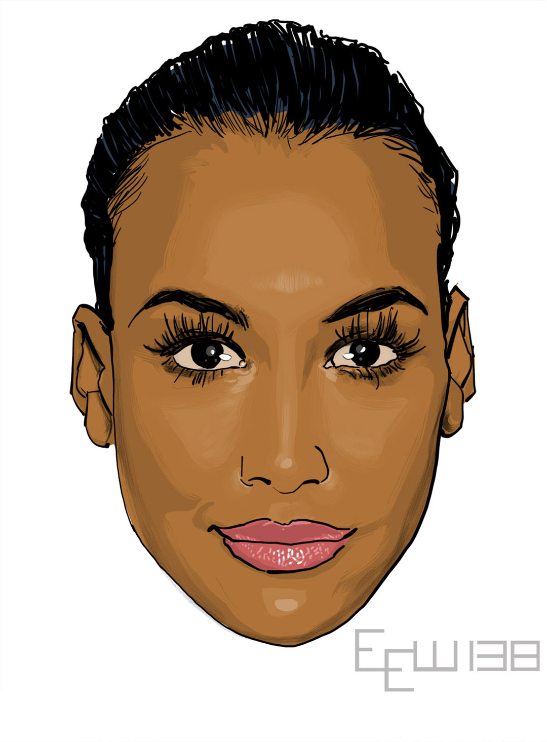 Naya Rivera Portrait Illustration - Erik Weems